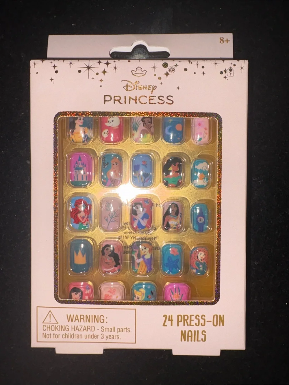 Taste Beauty - Disney’s Princess Press-On Nails - Pink, Blue, Gold Accents